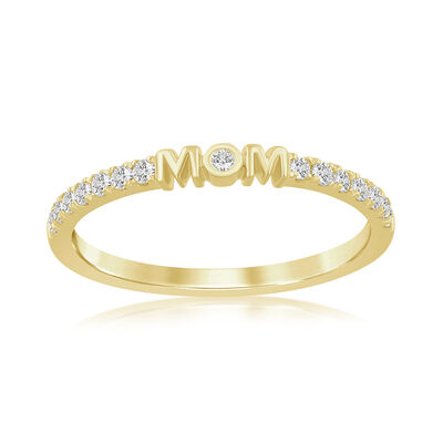 Lab Grown Diamond Mom Fashion Fashion Ring in 10k Yellow Gold
